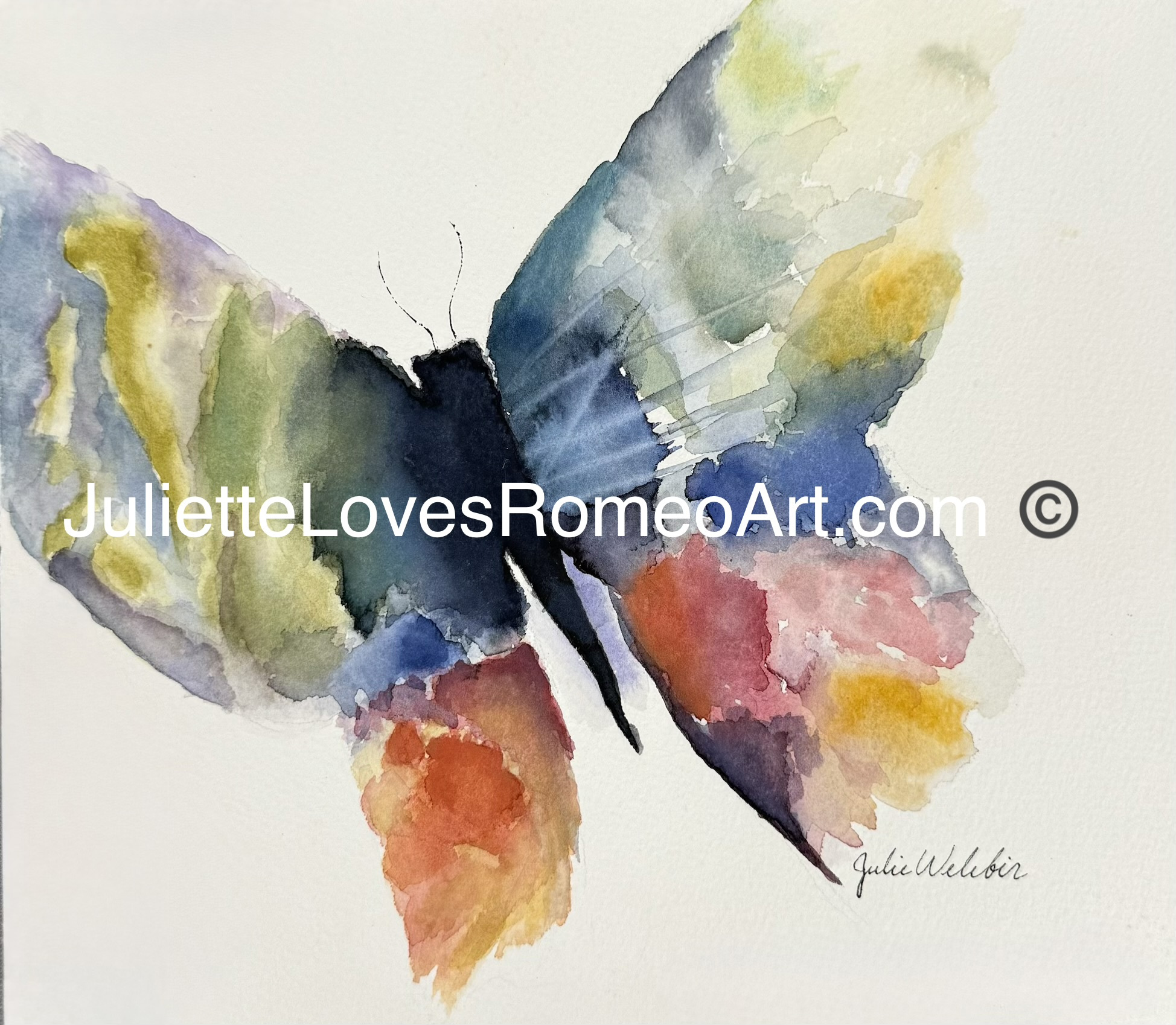 watercolor landscape floral